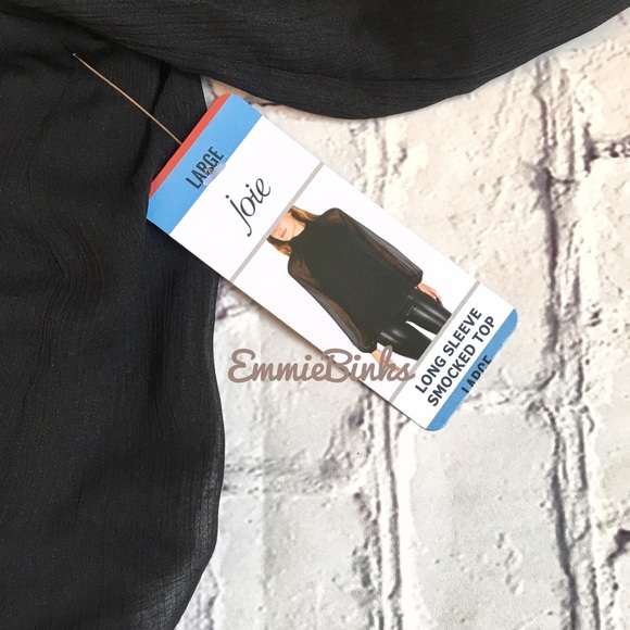 NWT Joie Limited Edition Long Sleeve Smocked Blouse $278 - Picture 16 of 16